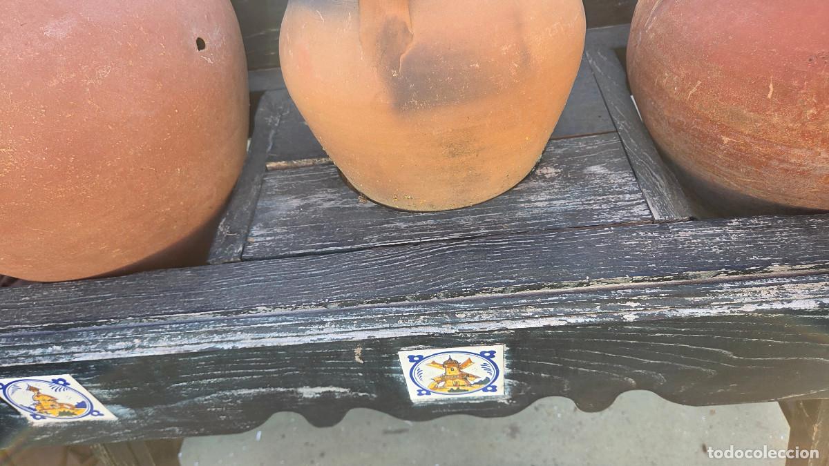 Antig&uuml;edades: cantarera con 3 cantaros antiguos - Foto 12