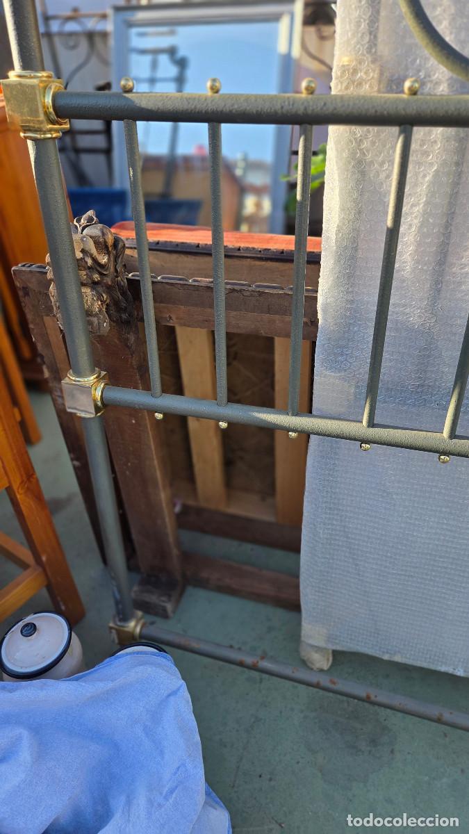 Antig&uuml;edades: 2 cabeceros de hierro macizo y metal - Foto 5