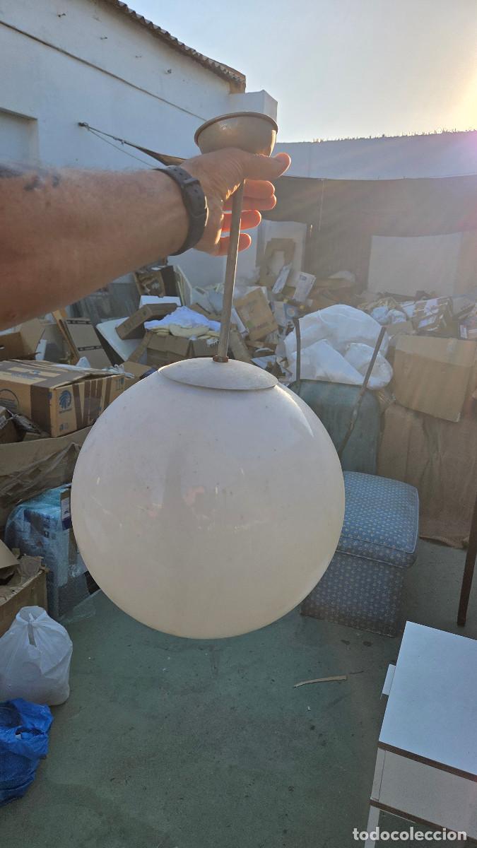 Antig&uuml;edades: lampara globo de cristal