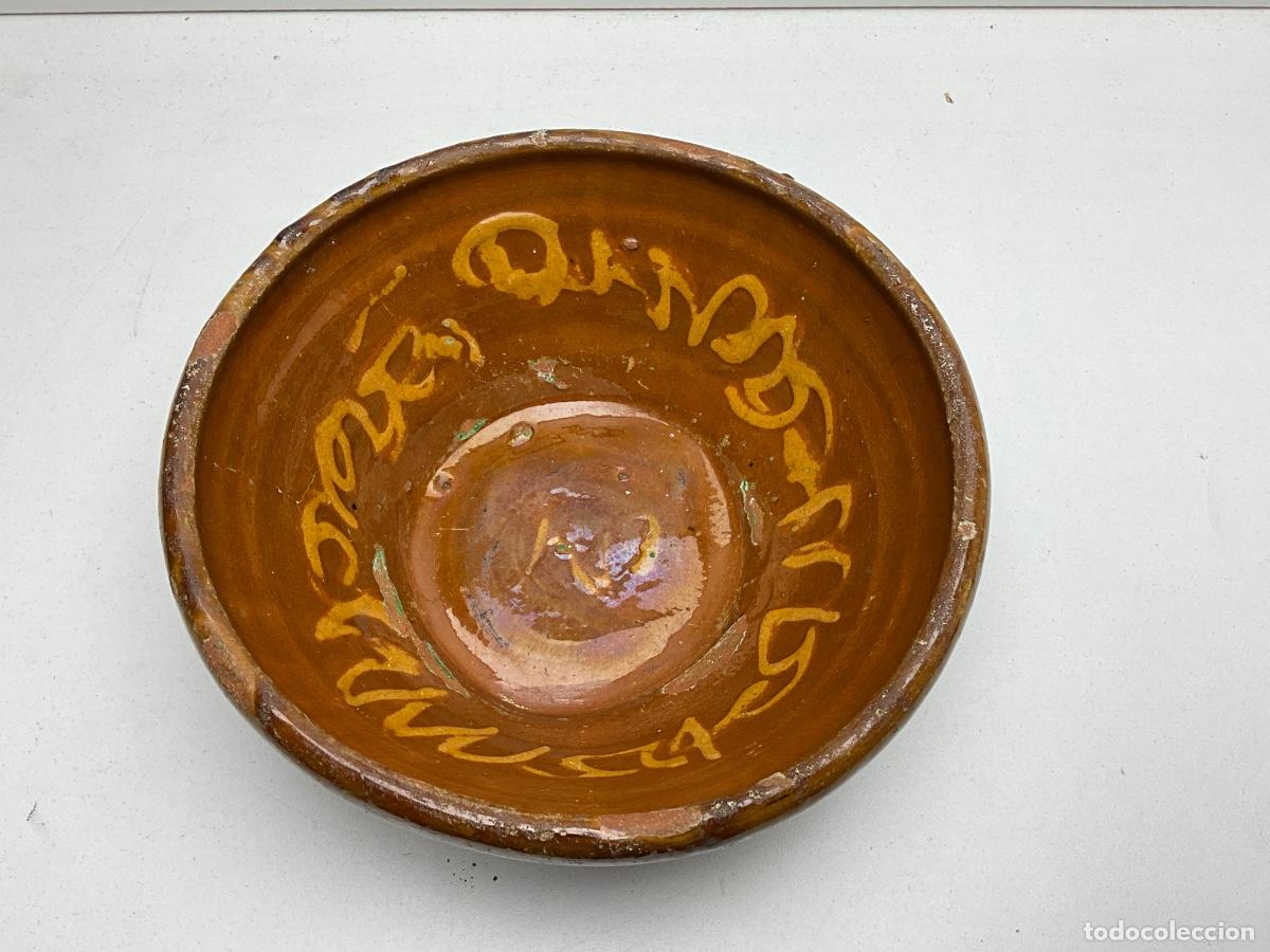 Antig&uuml;edades: ANTIGUO CUENCO - CERAMICA VIDRIADA POPULAR CATALANA - MIRAR FOTOS