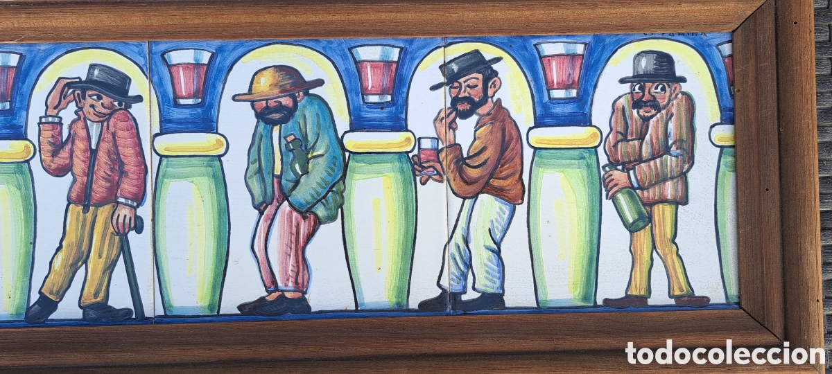 Antig&uuml;edades: Cuadro de azulejos artesanal - Foto 5