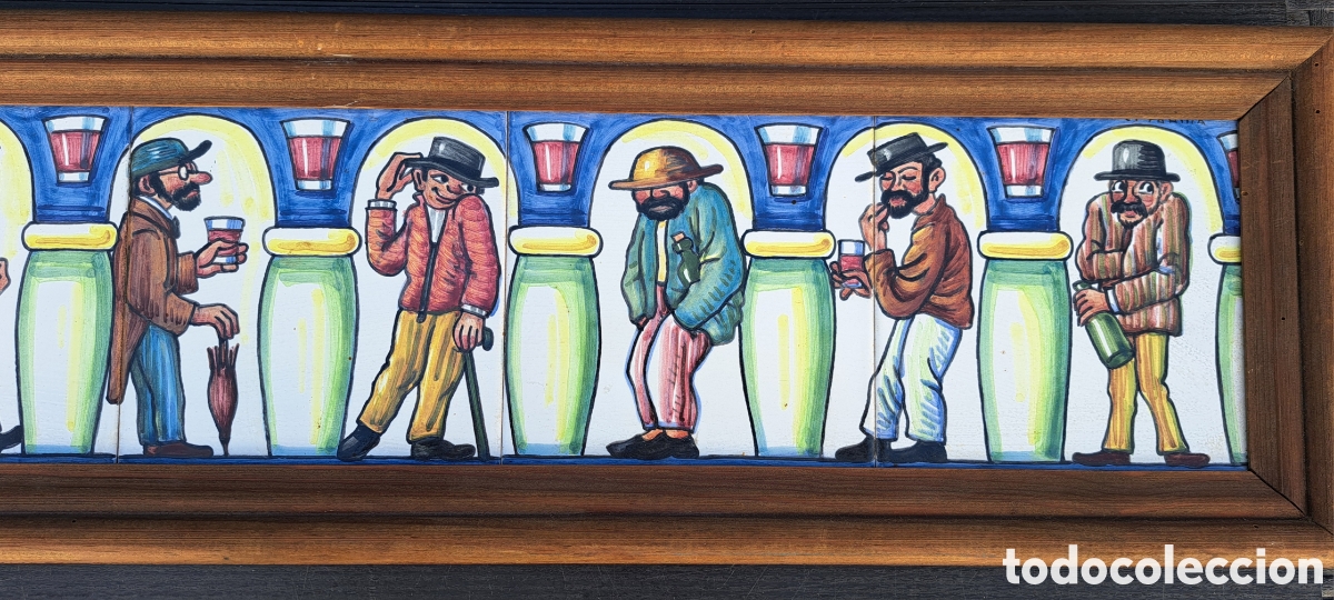 Antig&uuml;edades: Cuadro de azulejos artesanal - Foto 6