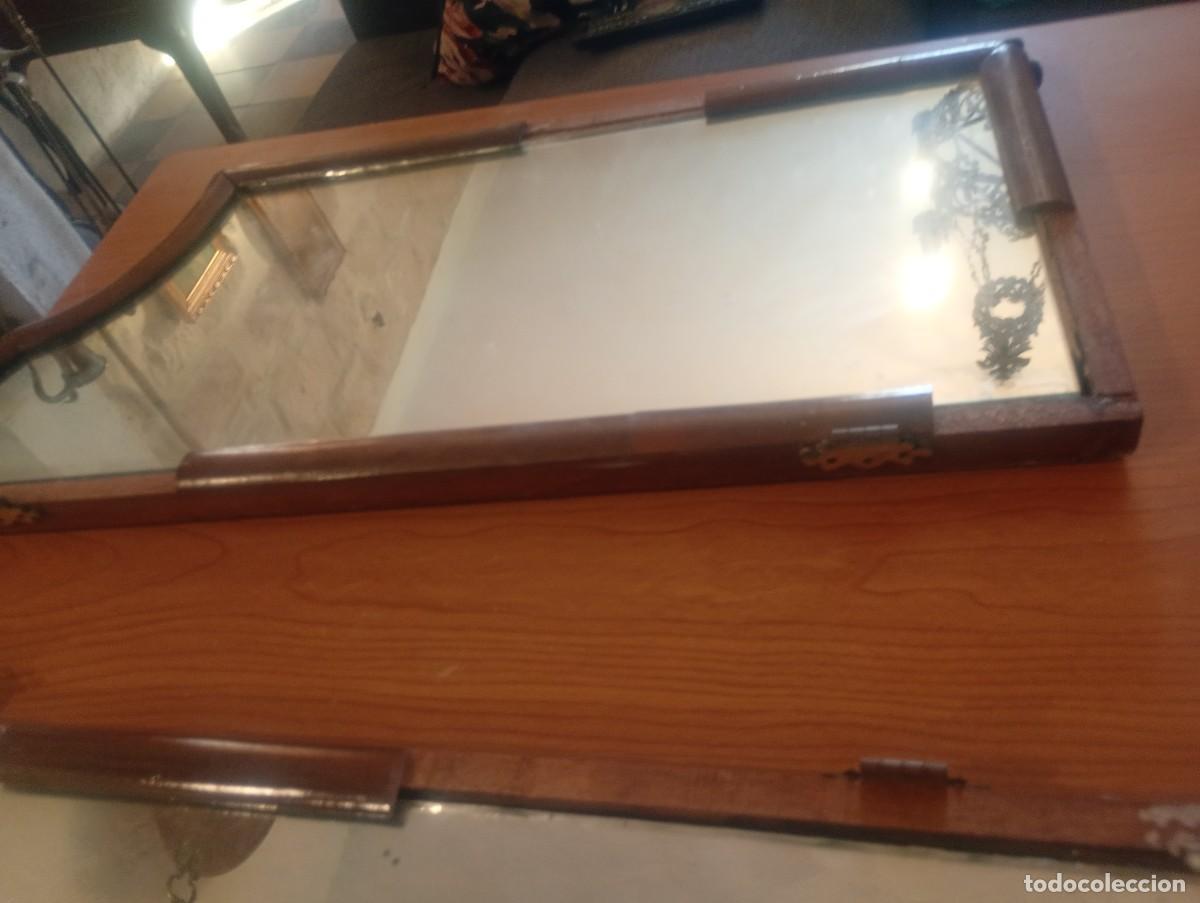 Antig&uuml;edades: Espejo tr&iacute;ptico para restaurar caoba - Foto 4