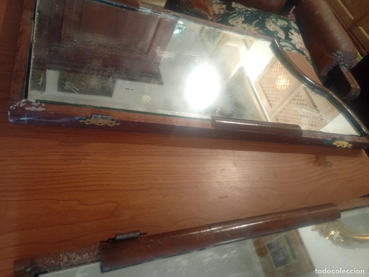 Antig&uuml;edades: Espejo tr&iacute;ptico para restaurar caoba - Foto 7