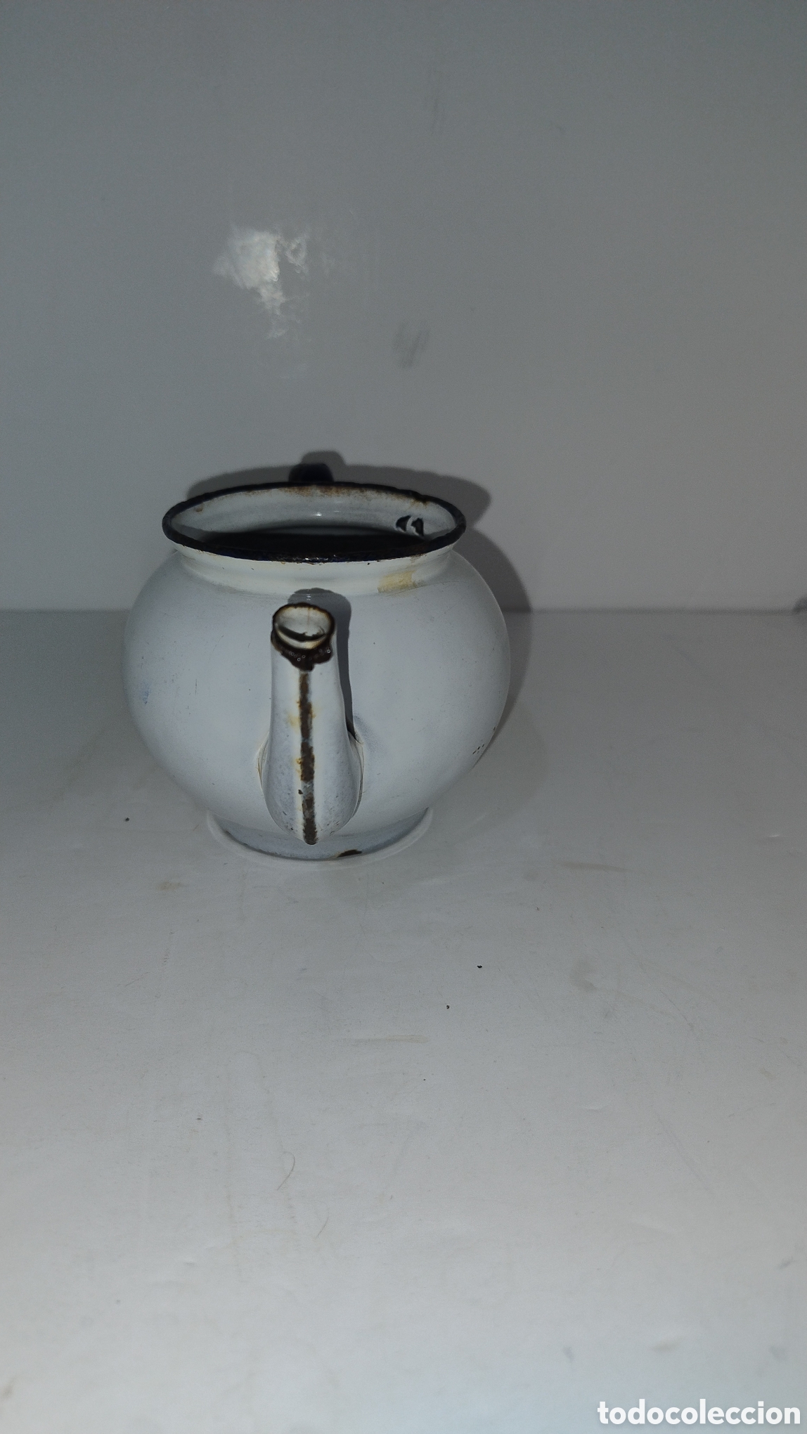 Antig&uuml;edades: Tetera de hierro esmaltado - Foto 4