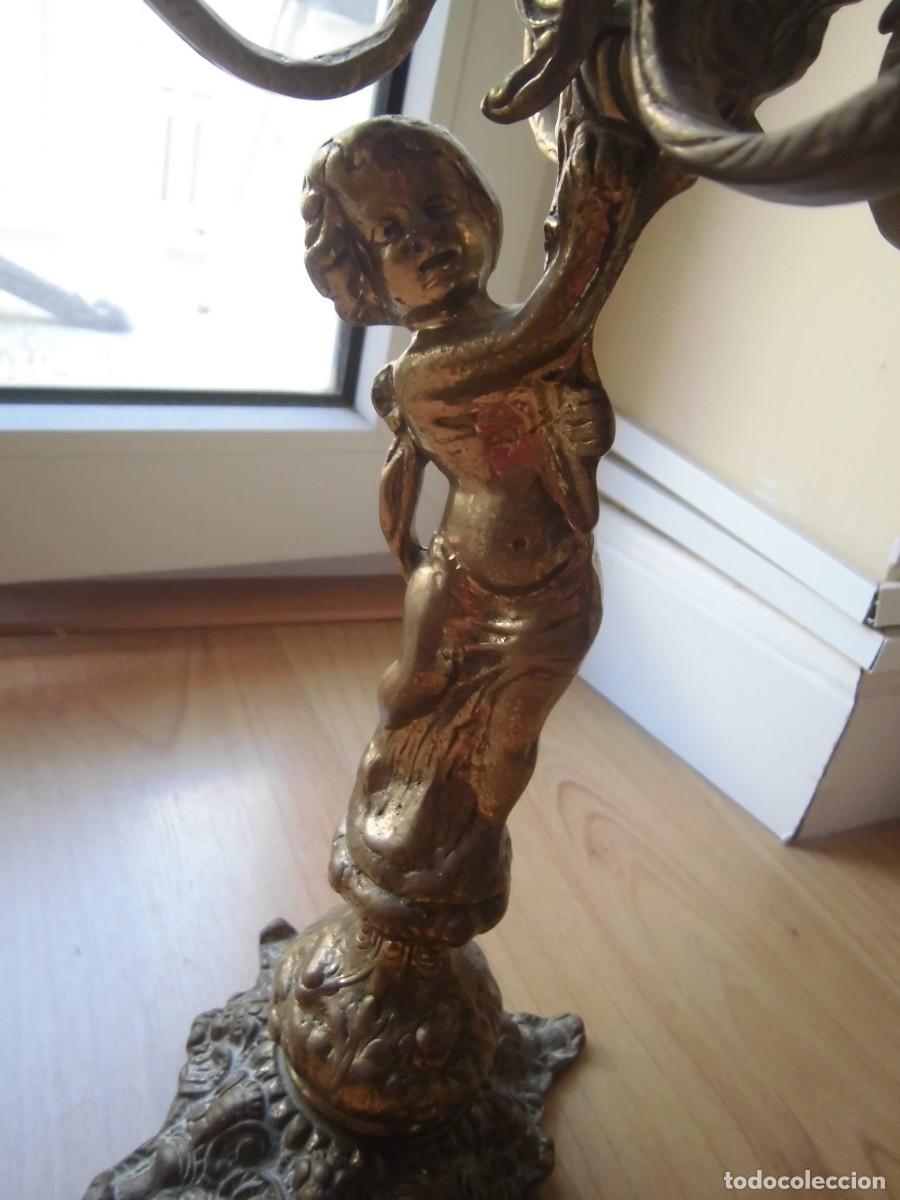 Antig&uuml;edades: ANTIGUO CANDELABRO DE CINCO BRAZOS EN BRONCE - Foto 3
