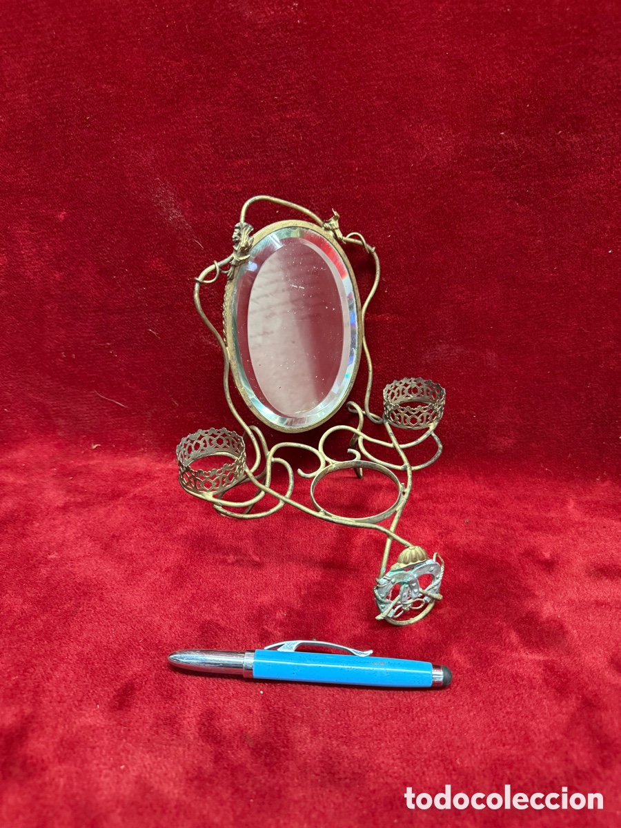 Antig&uuml;edades: Antiguo y precioso espejito tocador,Napoleon III ,sig XIX