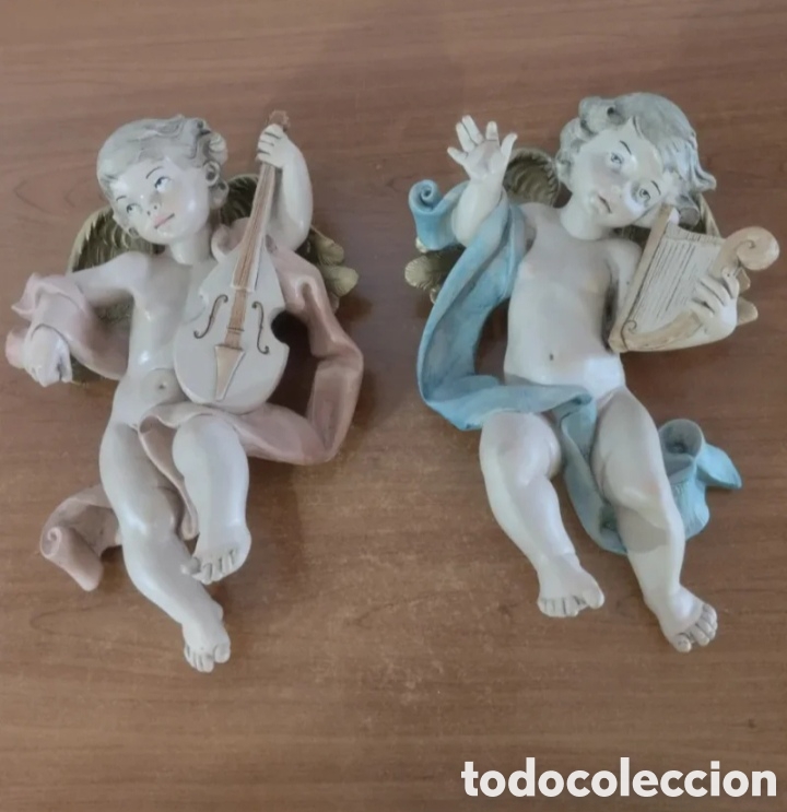 Antig&uuml;edades: Pareja &aacute;ngeles decorativos