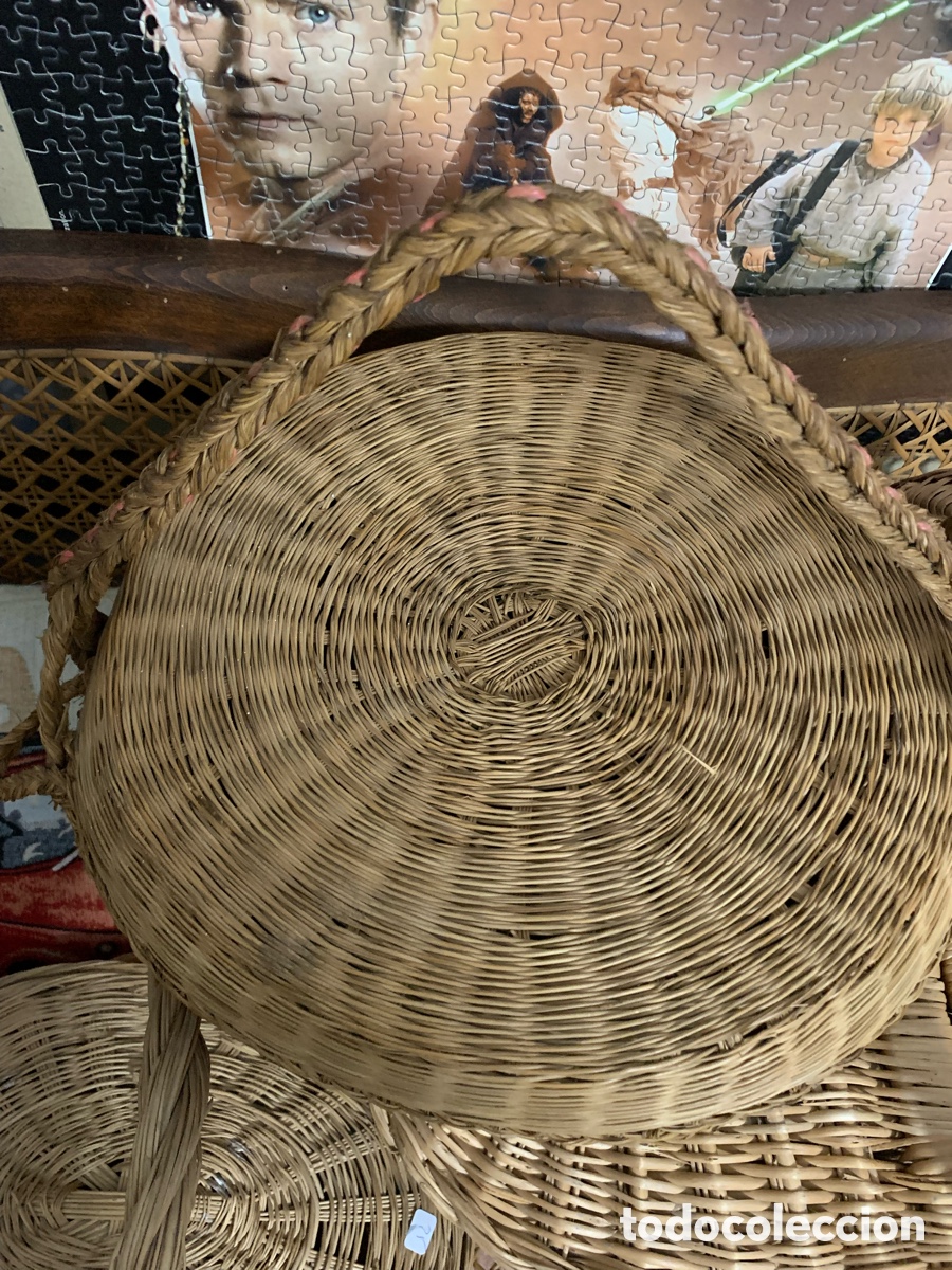 Antig&uuml;edades: Cesta mimbre antigua - Foto 3