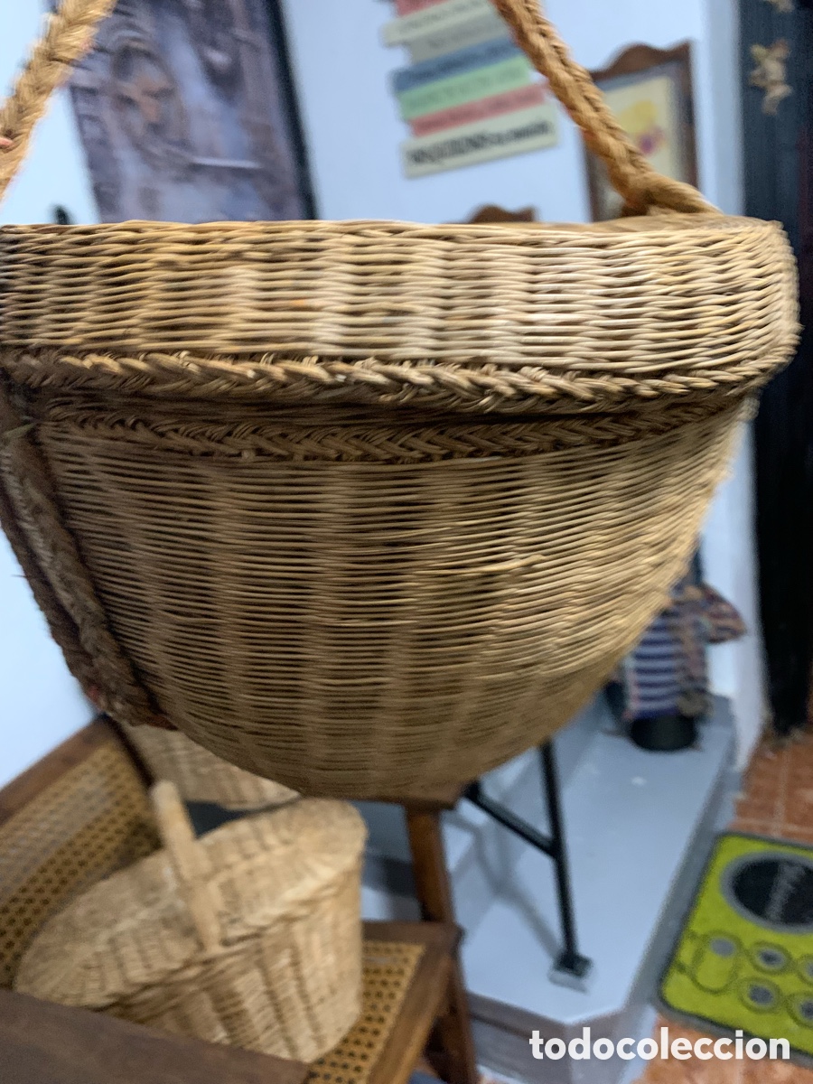 Antig&uuml;edades: Cesta mimbre antigua - Foto 4