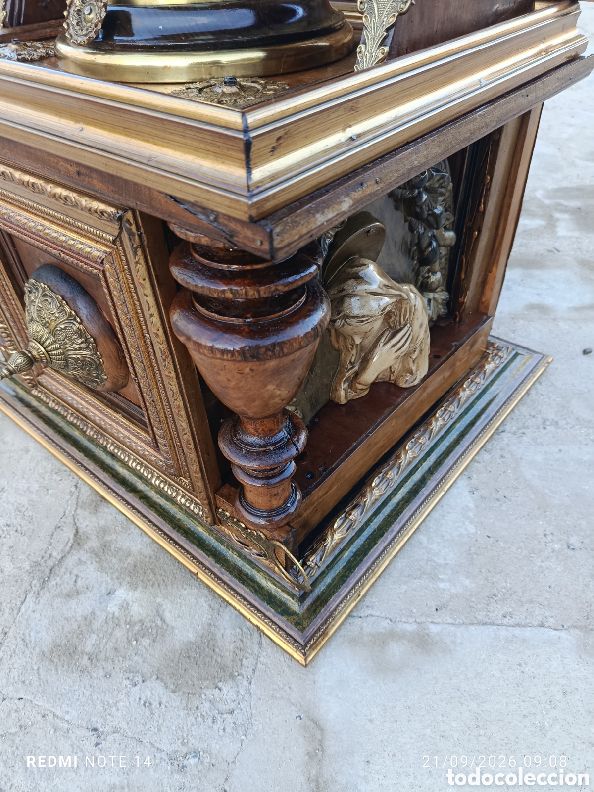 Antig&uuml;edades: Atril imperial de madera,metal y bronce - Foto 6