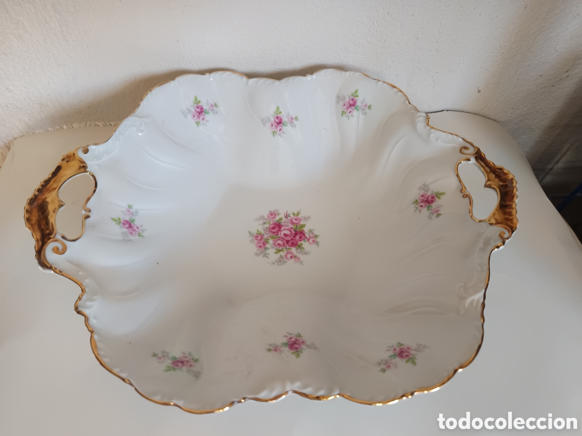 Antig&uuml;edades: Bandeja porcelana Capeans dulces desayuno galletero o centro de mesa marcado