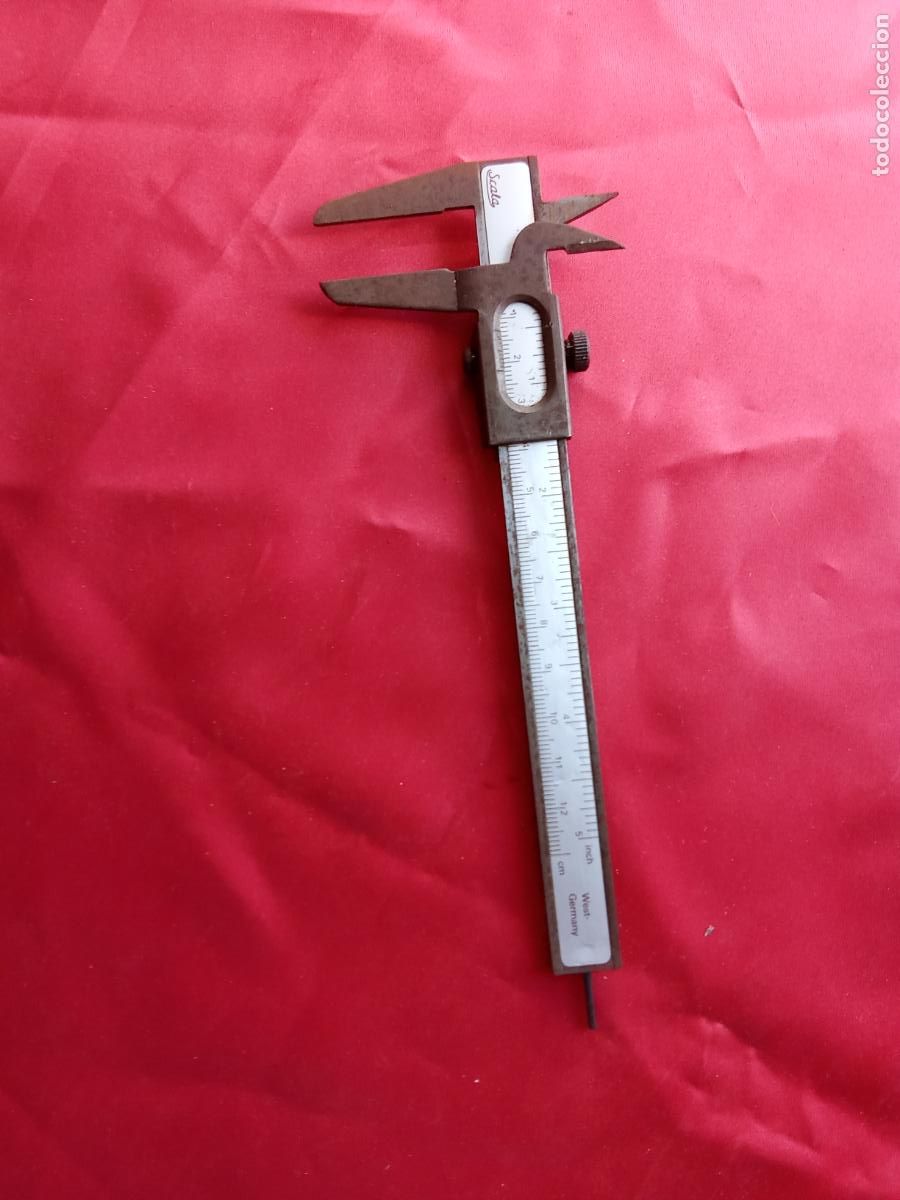 Antig&uuml;edades: Antiguo calibre pie de rey escala, marca scala. Caj&oacute;n Tienda