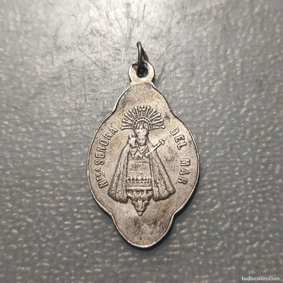 Antig&uuml;edades: MEDALLA RELIGIOSA BARCELONA SIGLO XIX NUESTRA SE&Ntilde;ORA DEL MAR PLATA