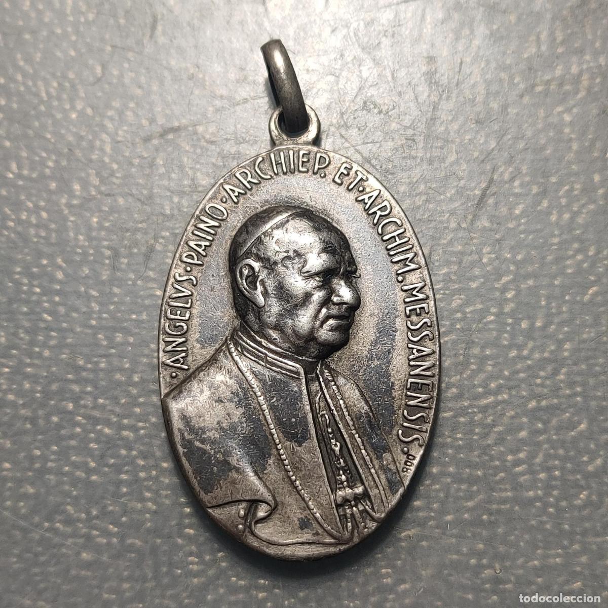 Antig&uuml;edades: MEDALLA RELIGIOSA MESSINA 1934 MONSE&Ntilde;OR ANGELO PAINO NUESTRA SE&Ntilde;ORA DE LA CARTA