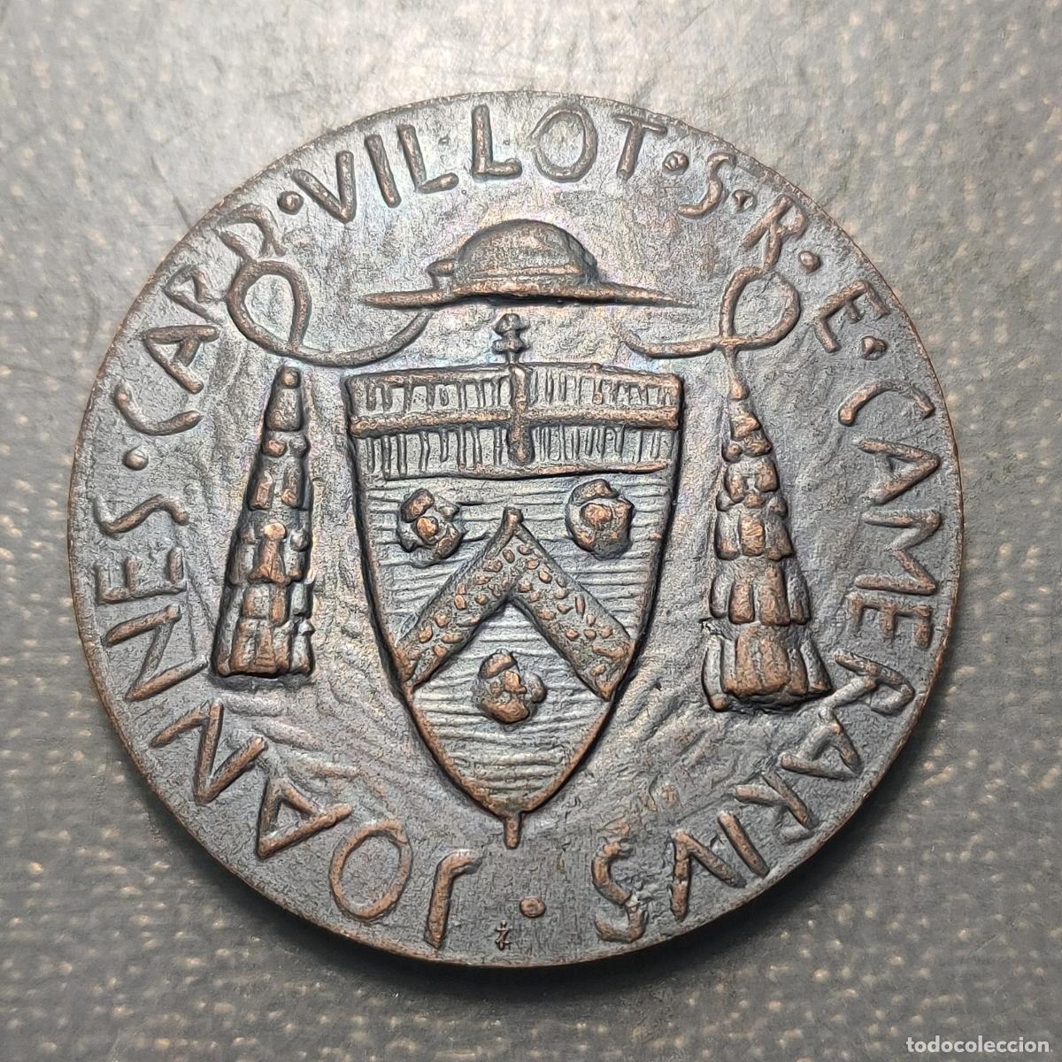 Antig&uuml;edades: MEDALLA RELIGIOSA VATICANO CARDENAL JUAN VILLOT SEDE VACANTE 1978 COBRE