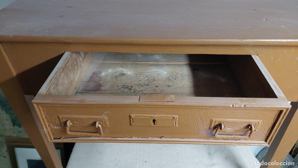 Antig&uuml;edades: Antigua mesa tocinera de madera cocina - Foto 5