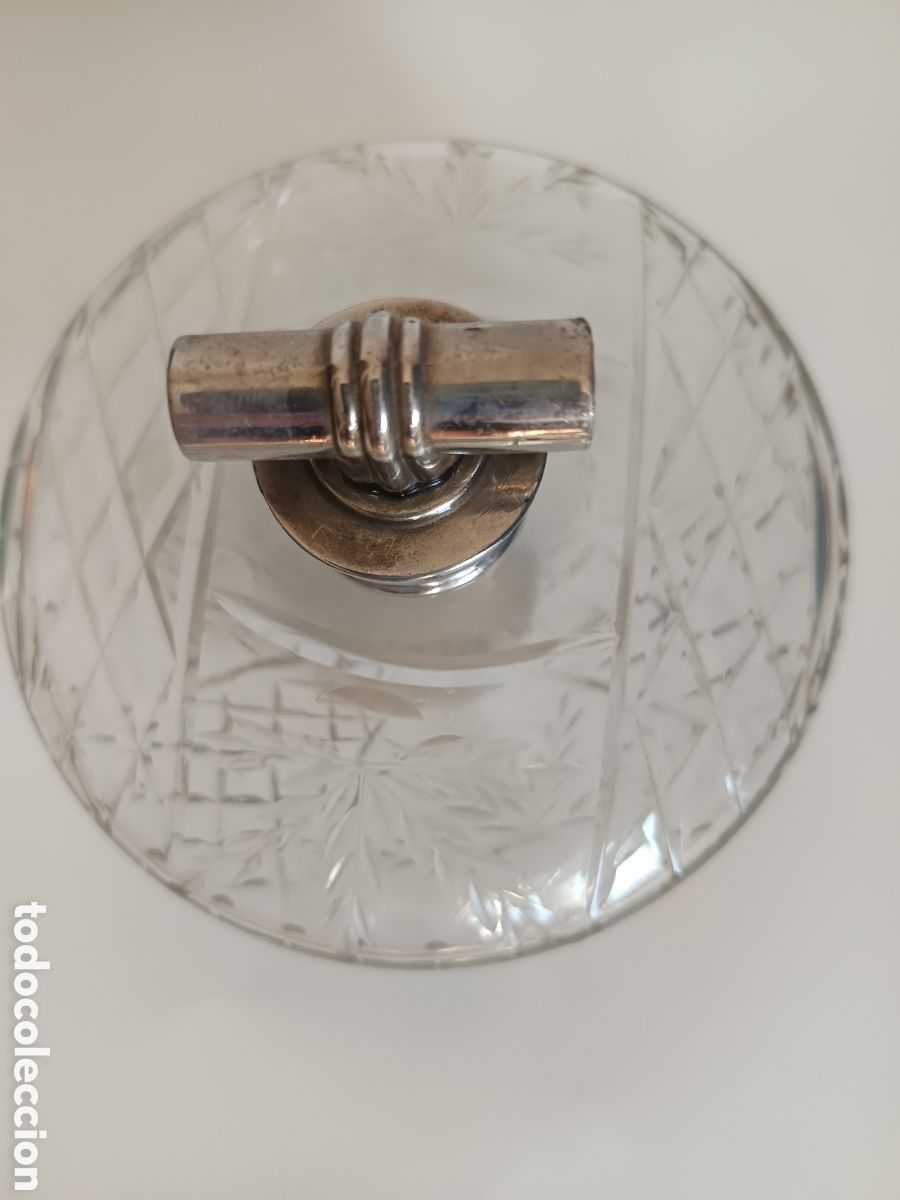 Antig&uuml;edades: Pieza para perfume de tocador antiguo en cristal tallado a&ntilde;os 50s - Foto 3