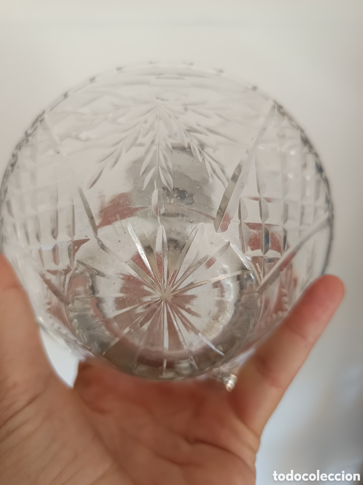 Antig&uuml;edades: Pieza para perfume de tocador antiguo en cristal tallado a&ntilde;os 50s - Foto 5