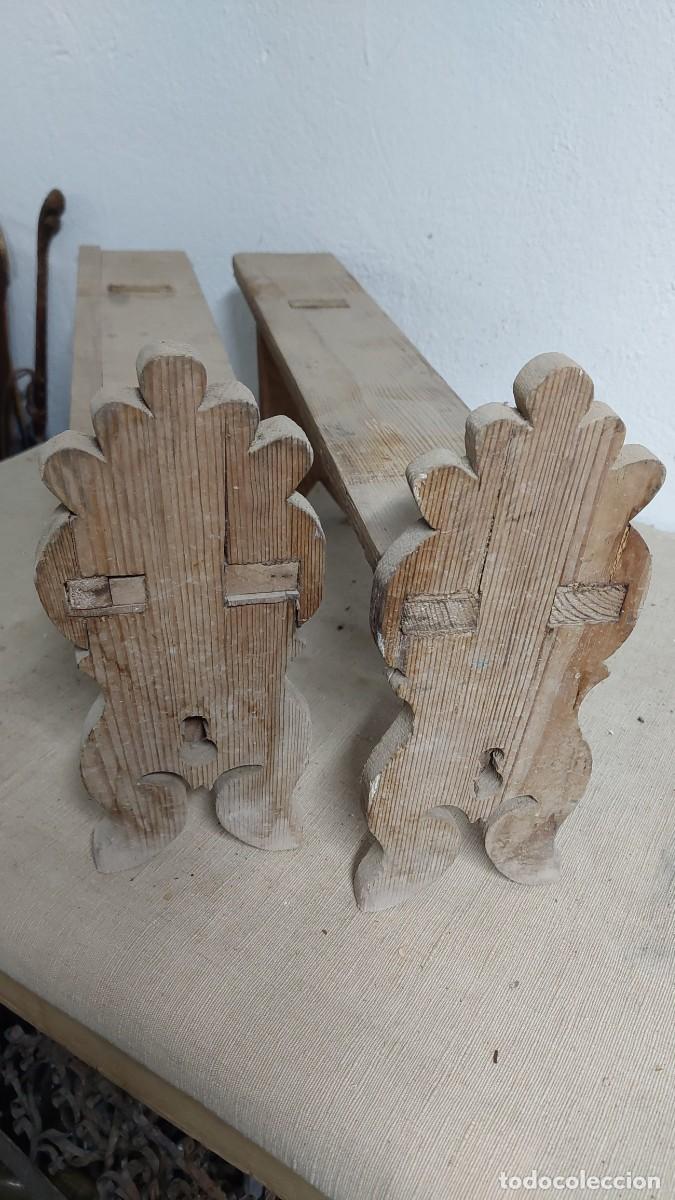 Antig&uuml;edades: Antiguas patas de baul en madera - Foto 2