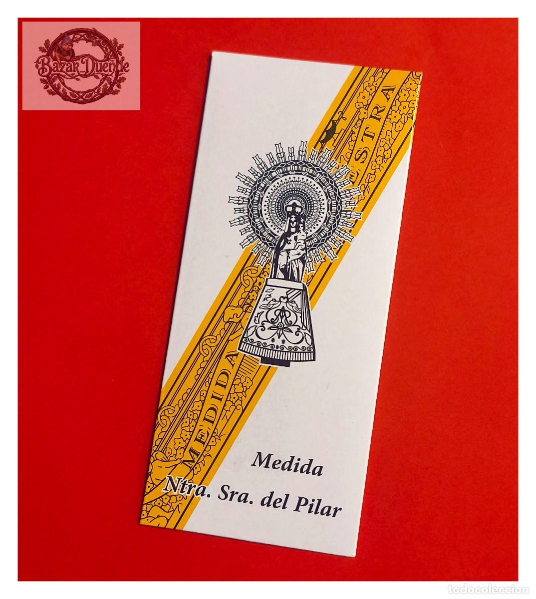 Antig&uuml;edades: CINTA DE LA MEDIDA DE LA VIRGEN DEL PILAR. BENDECIDA. Color Amarillo