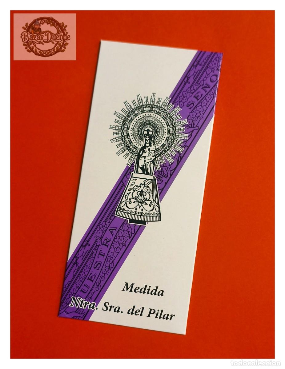 Antig&uuml;edades: CINTA DE LA MEDIDA DE LA VIRGEN DEL PILAR. BENDECIDA. Color Morado