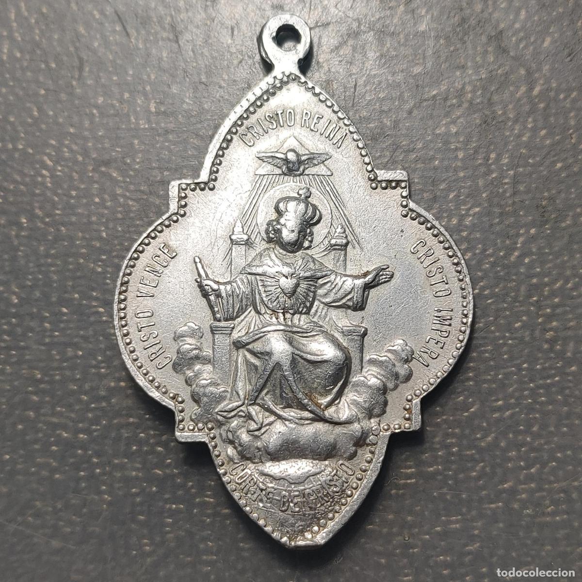 Antig&uuml;edades: MEDALLA RELIGIOSA SEVILLA CRISTO REY VIRGEN MARIA PURISIMA