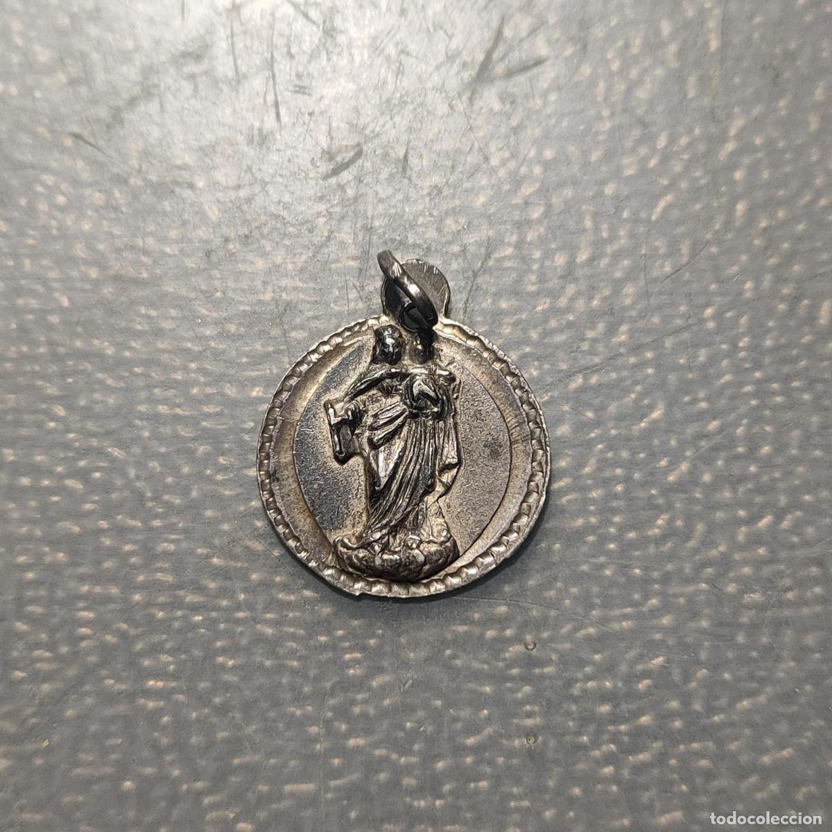 Antig&uuml;edades: MEDALLA RELIGIOSA VITORIA GASTEIZ SIGLO XIX VIRGEN BLANCA PLATA