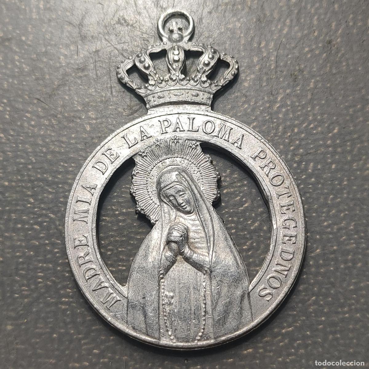 Antig&uuml;edades: MEDALLA RELIGIOSA VIRGEN DE LA PALOMA ALUMINIO