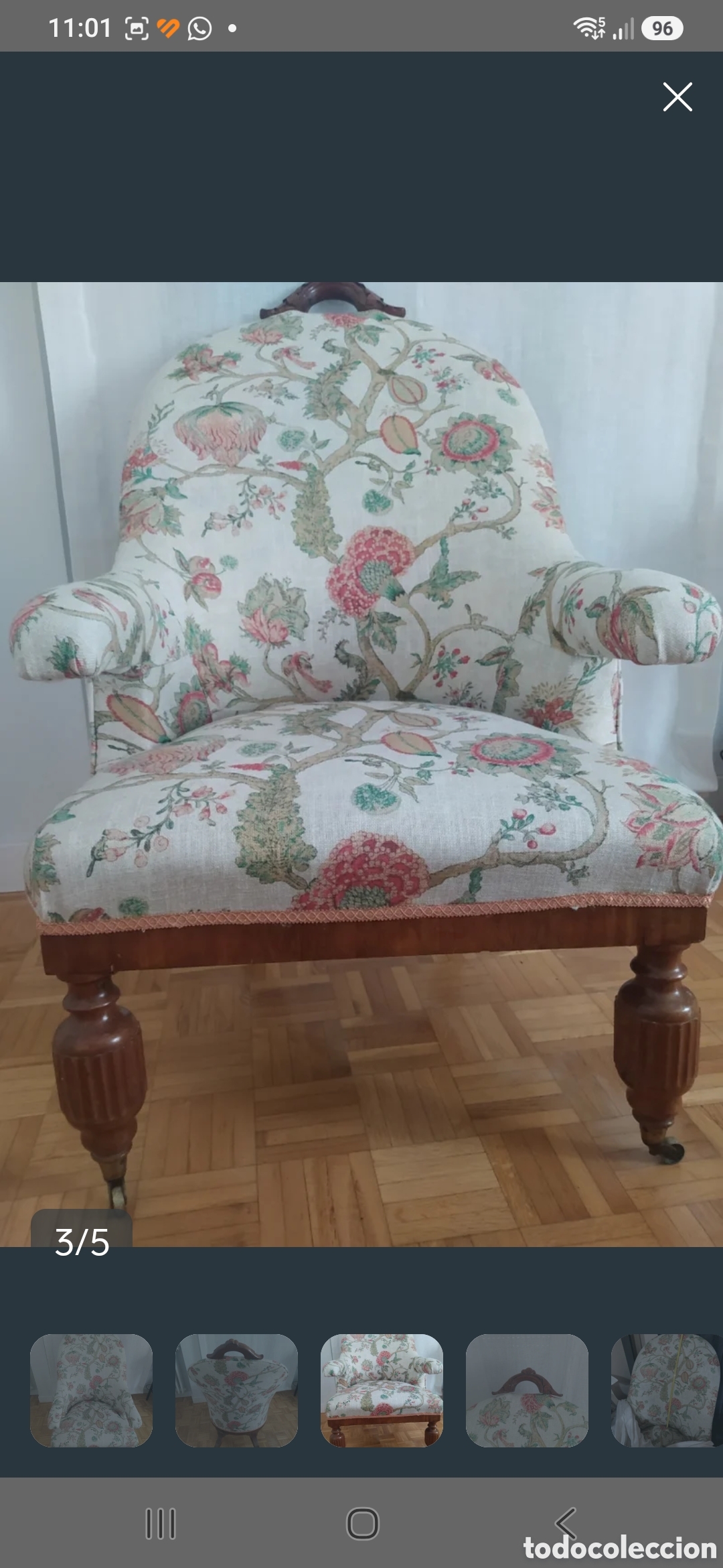 Antig&uuml;edades: Sill&oacute;n estilo Isabelino - Foto 3