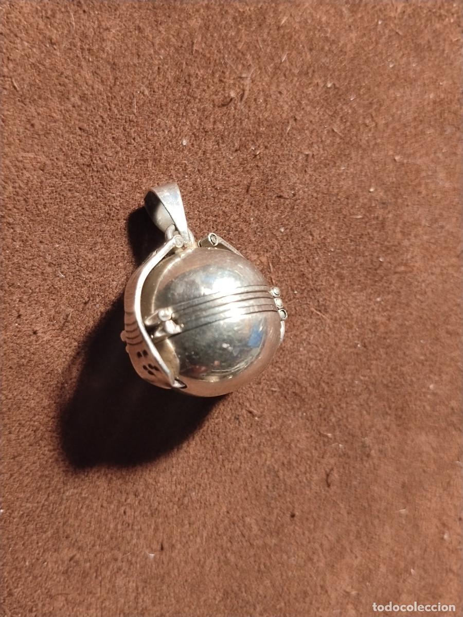 Antig&uuml;edades: Relicario Colgante Plata 925 M&eacute;xico Esf&eacute;rico Abatible Portafotos Vintage