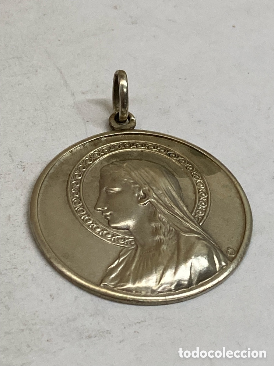 Antig&uuml;edades: Medalla de plata religiosa C654 - Foto 1