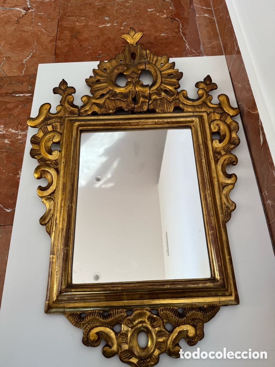 Antig&uuml;edades: Espejo Siglo XVIII cornucopia - Foto 2