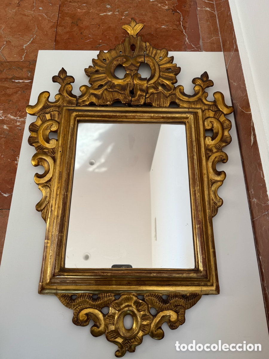 Antig&uuml;edades: Espejo Siglo XVIII cornucopia - Foto 10