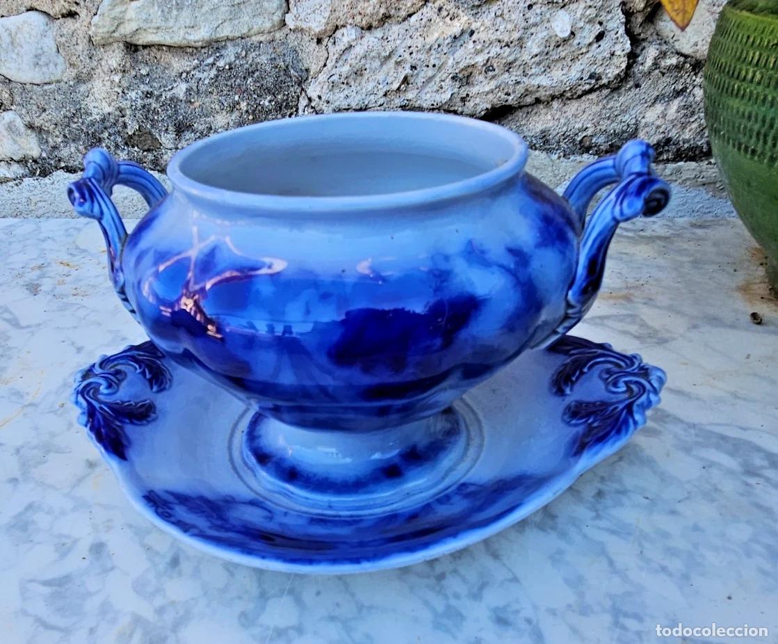 Antig&uuml;edades: ANCIENNE SAUCIERE BRYONIA U & C SARREGUEMINES BEL ETAT FIN XIX SIECLE