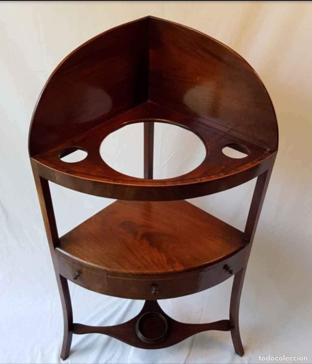Antig&uuml;edades: Georgian Mahogany Wash Stand 19th Century Antique Excellent Condition