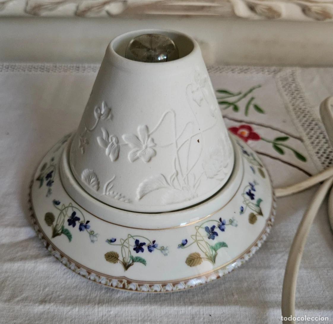 Antig&uuml;edades: MODELE RARE LAMPE VEILLEUSE HAVILAND LIMOGES MODELE IMPERATRICE EUGENIE BEL ETAT