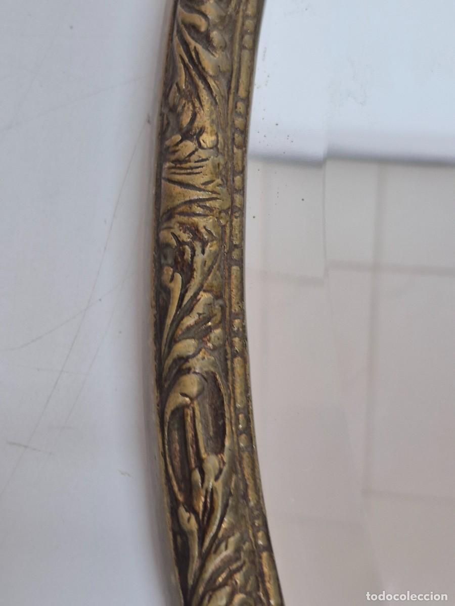 Antig&uuml;edades: Espejo Ovalado, Biselado - Bronce Cincelado - Foto 10