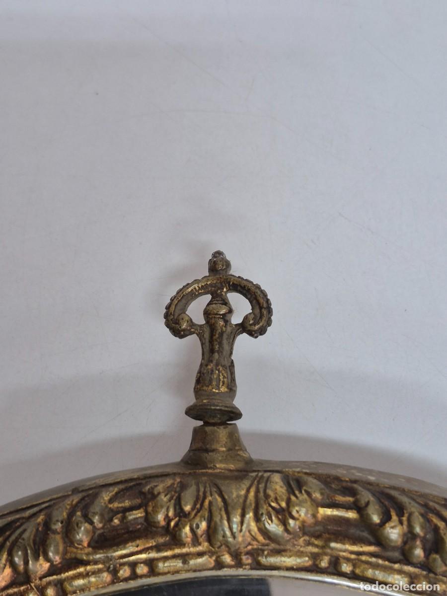 Antig&uuml;edades: Espejo Ovalado, Biselado - Bronce Cincelado - Foto 12