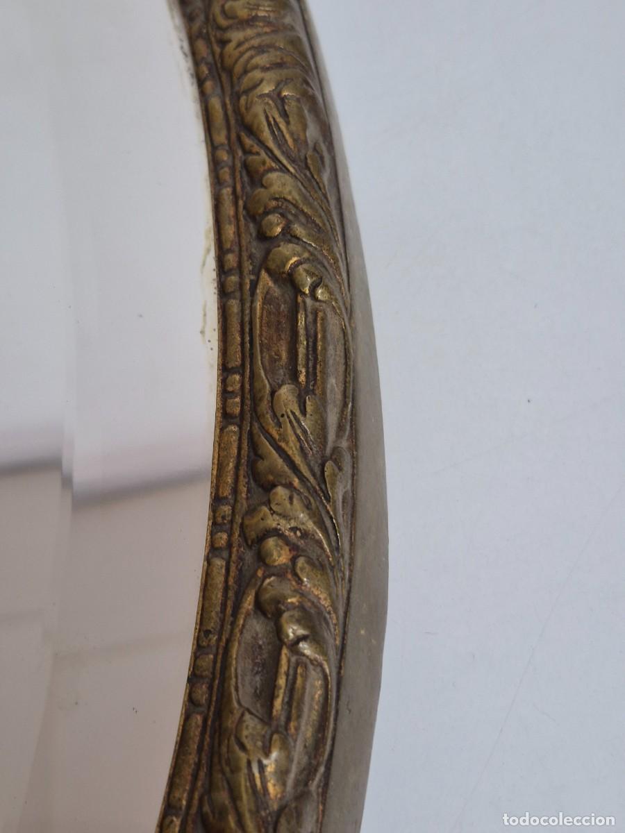 Antig&uuml;edades: Espejo Ovalado, Biselado - Bronce Cincelado - Foto 15