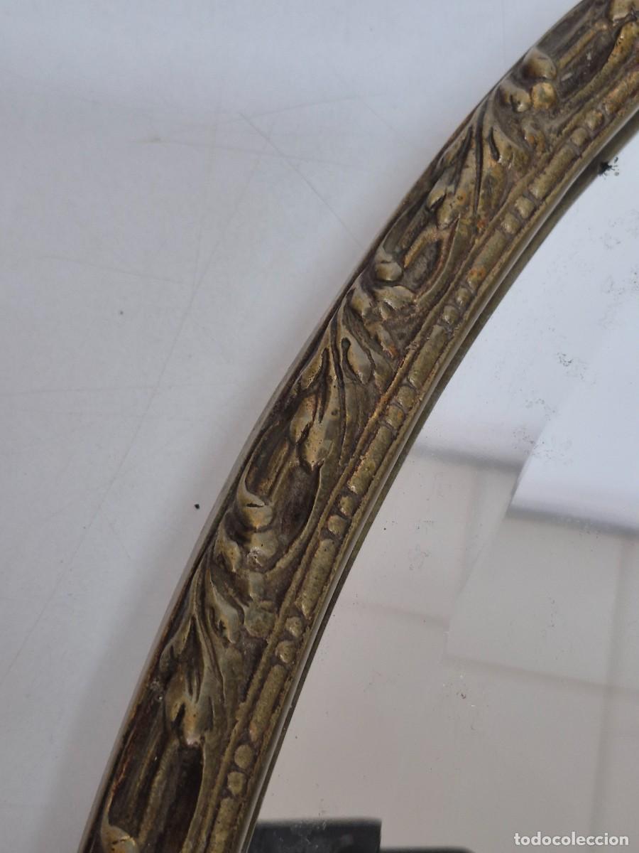 Antig&uuml;edades: Espejo Ovalado, Biselado - Bronce Cincelado - Foto 17