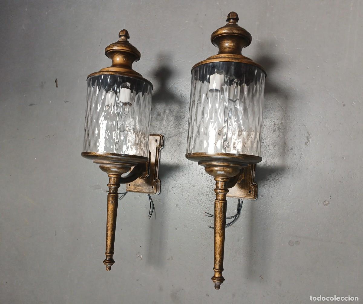 Antig&uuml;edades: 2 apliques faroles 70 cm. - Foto 1