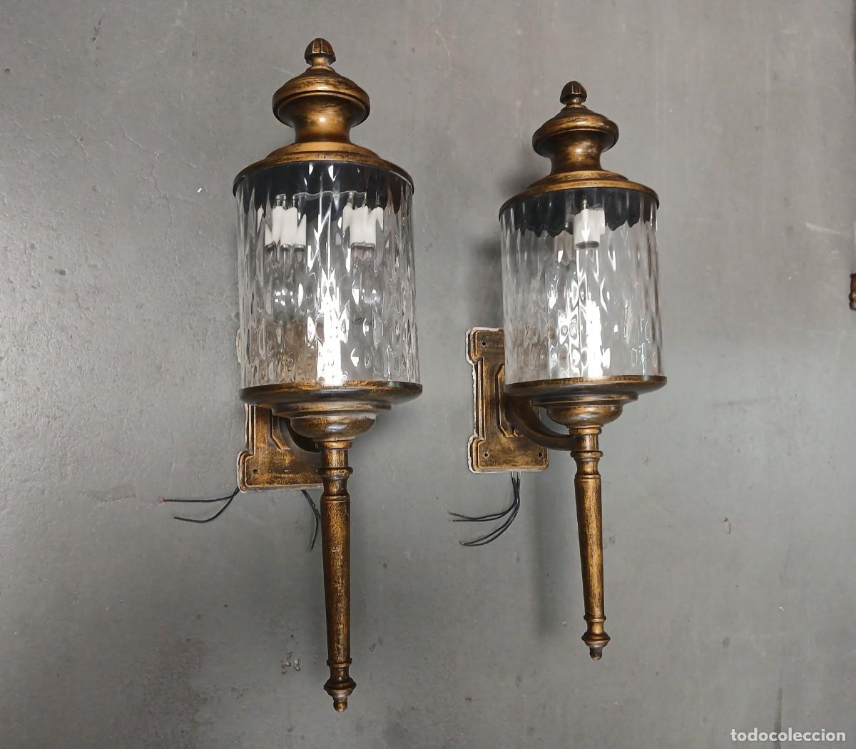 Antig&uuml;edades: 2 apliques faroles 70 cm. - Foto 5