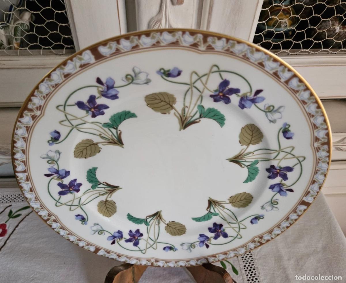 Antig&uuml;edades: HAVILAND LIMOGES ASSIETTE EN PORCELAINE DECOR IMPERATRICE EUGENIE DIAMETRE 22 CM