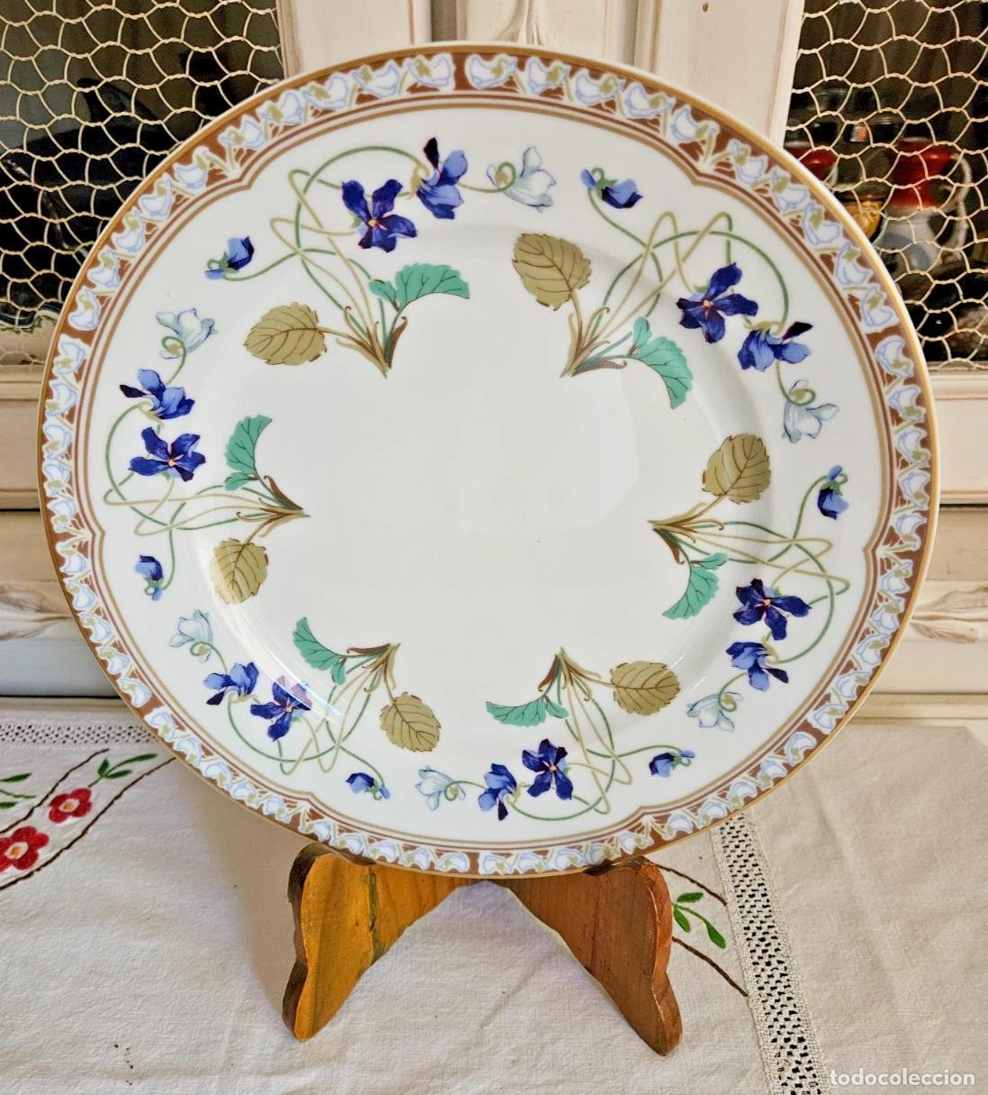 Antig&uuml;edades: HAVILAND LIMOGES ASSIETTE EN PORCELAINE DECOR IMPERATRICE EUGENIE DIAMETRE 26 CM