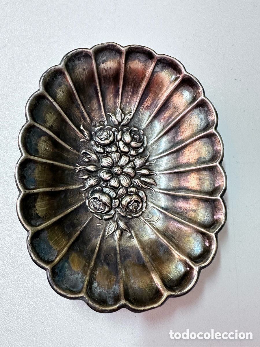 Antig&uuml;edades: Bandeja antigua de plata estrella - Foto 2