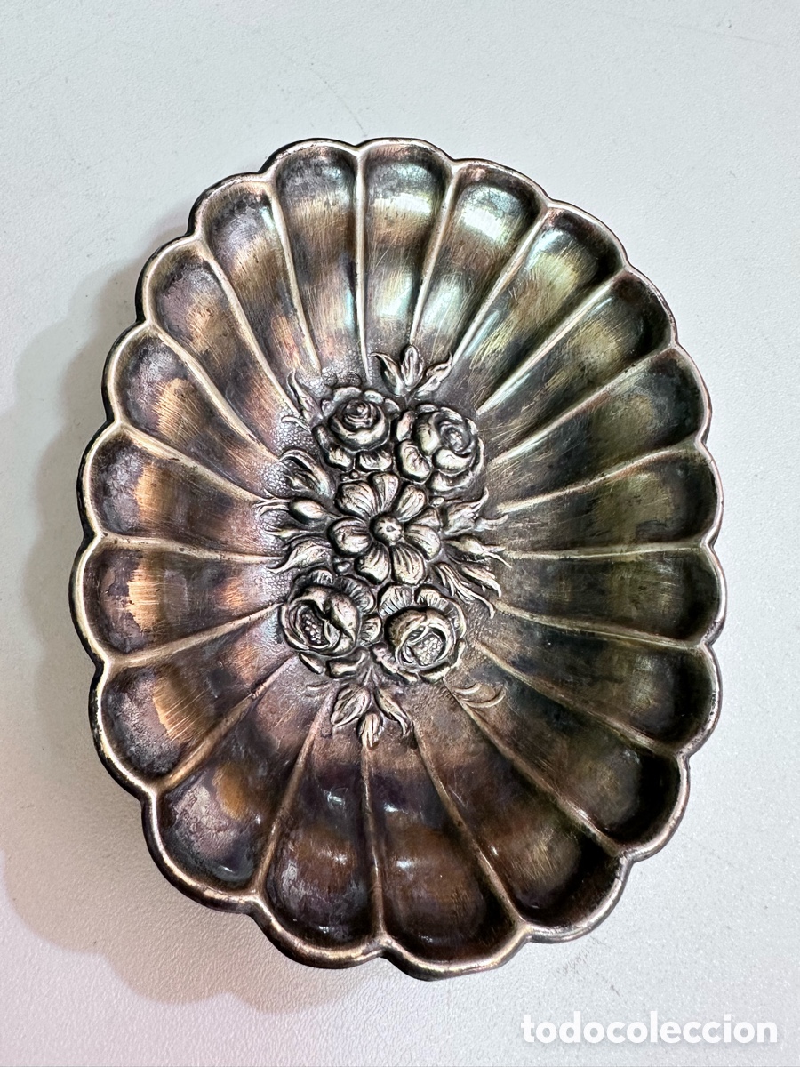 Antig&uuml;edades: Bandeja antigua de plata estrella - Foto 4