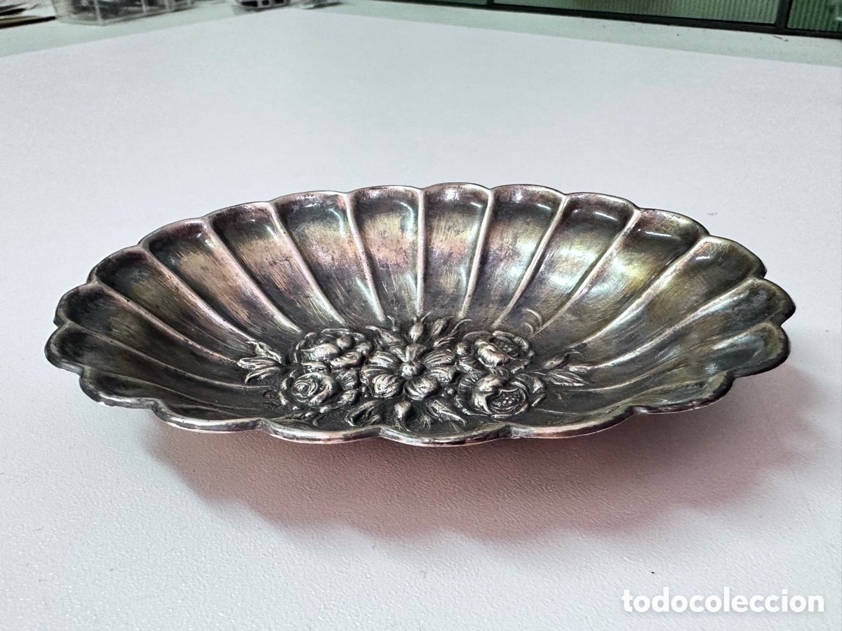 Antig&uuml;edades: Bandeja antigua de plata estrella - Foto 5