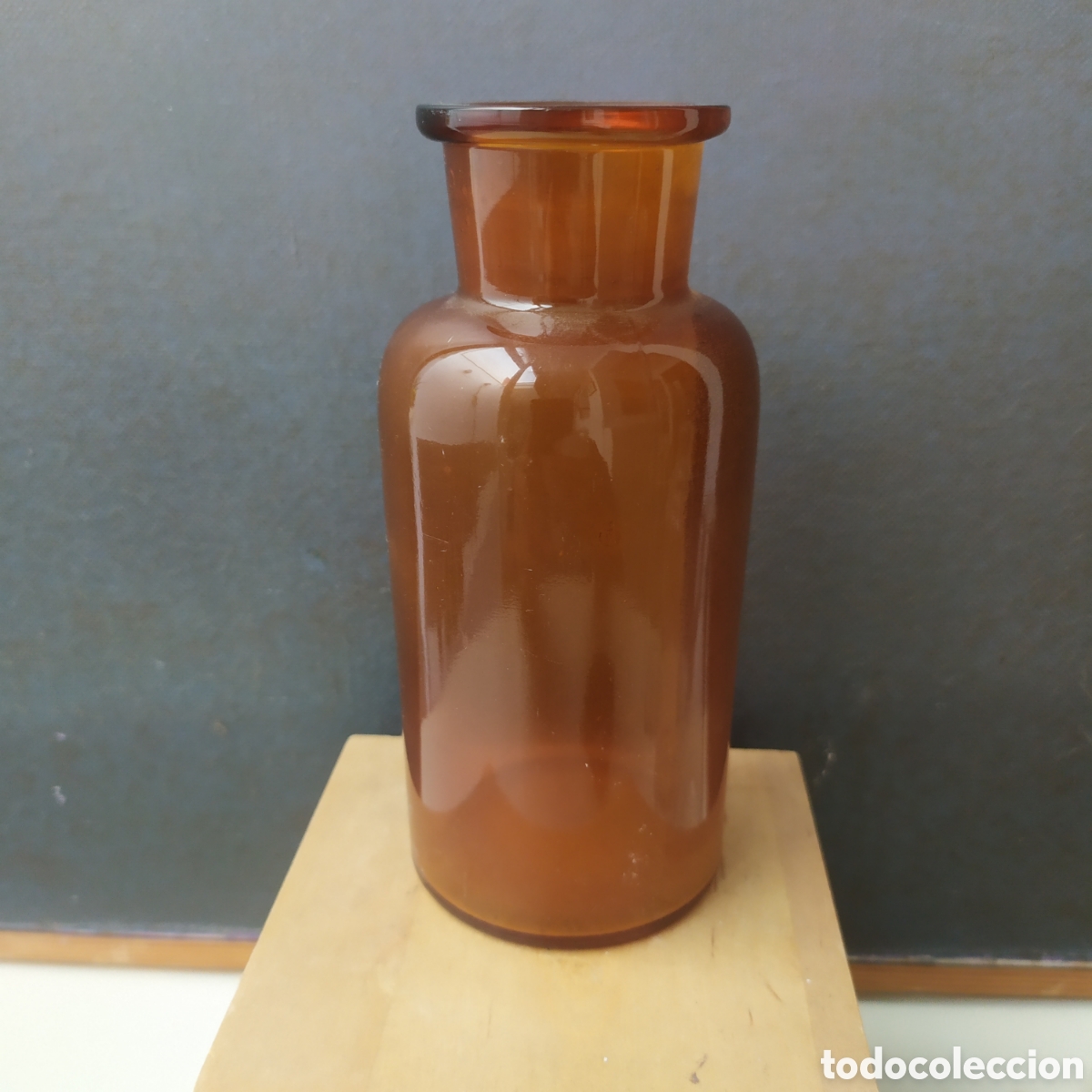 Antig&uuml;edades: Antiguo bote de cristal de laboratorio o farmacia
