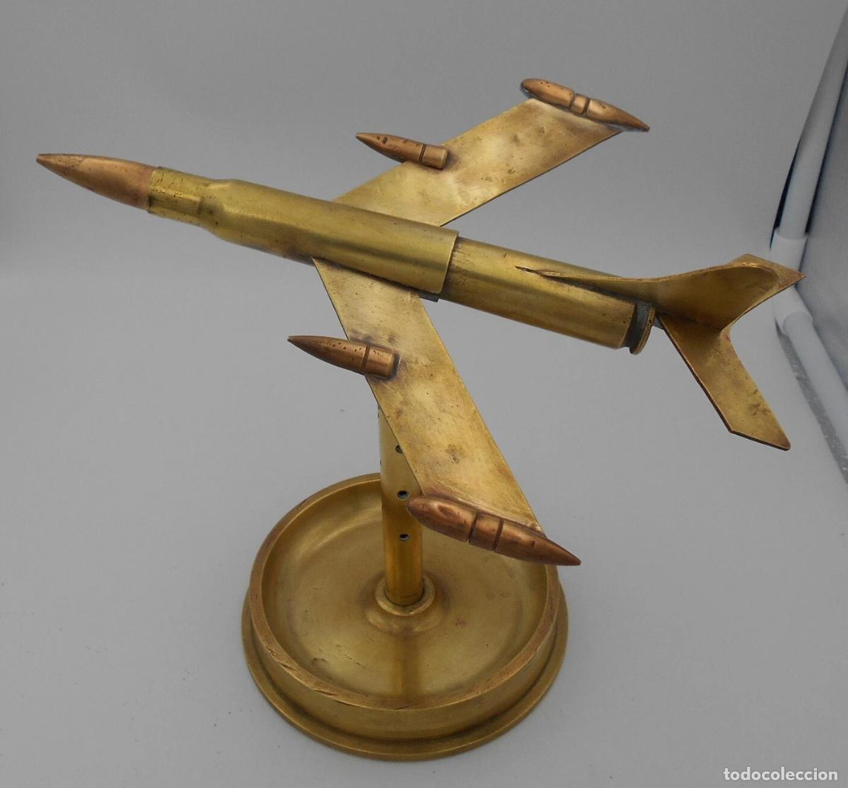 Antig&uuml;edades: VINTAGE AVION TRAVAIL ARTISANAL DE POILU FAIT A PARTIR DE DOUILLES
